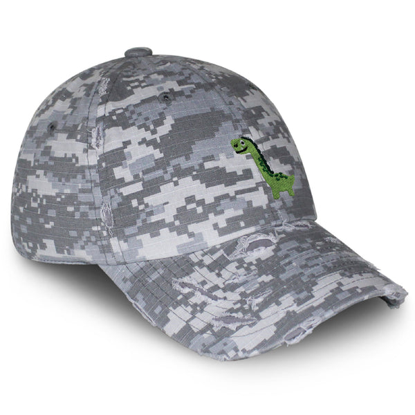 Apatosaurus Dinosaur Vintage Dad Hat Frayed Embroidered Cap Child Kid, Dino