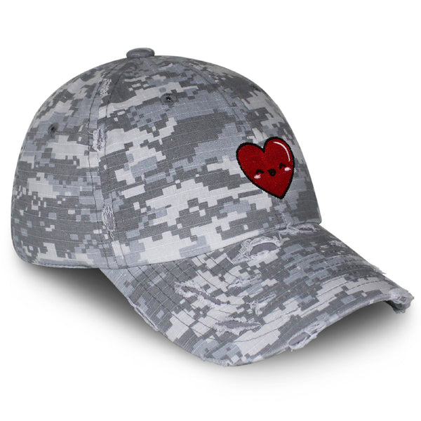 Cute Heart Vintage Dad Hat Frayed Embroidered Cap Health Healthy, Hospital