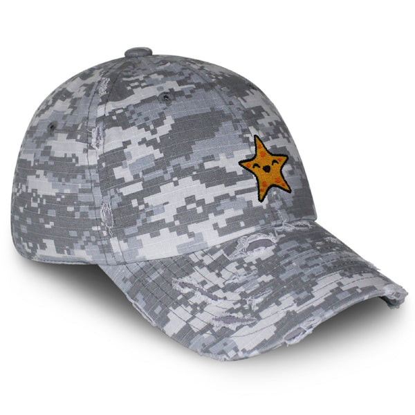 Starfish Vintage Dad Hat Frayed Embroidered Cap Ocean Fishing