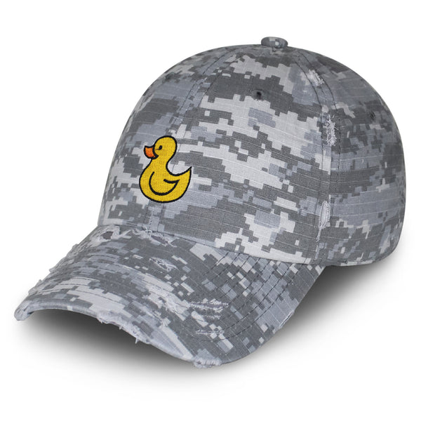 Duck Vintage Dad Hat Frayed Embroidered Cap Rubberduck Toy