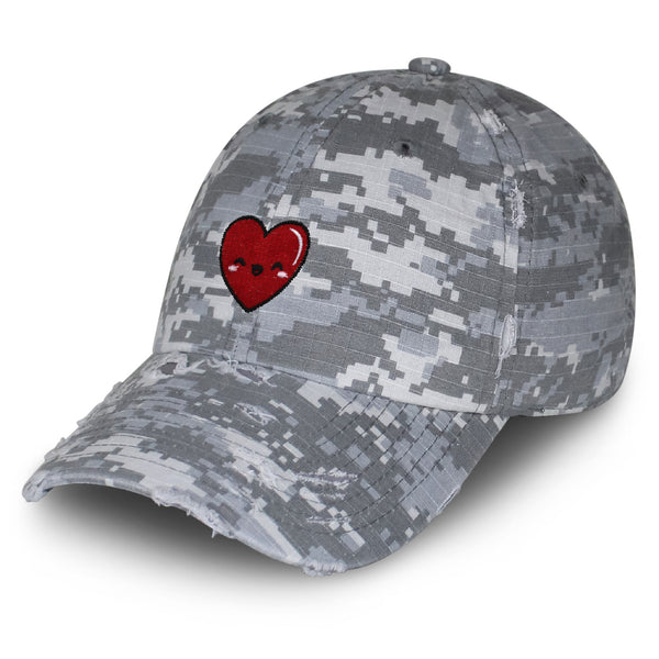 Cute Heart Vintage Dad Hat Frayed Embroidered Cap Health Healthy, Hospital