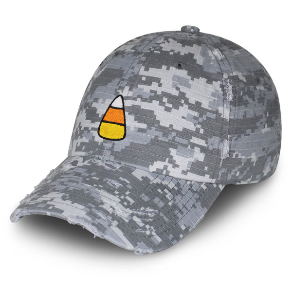 Candy Corn Vintage Dad Hat Frayed Embroidered Cap Snack Funny