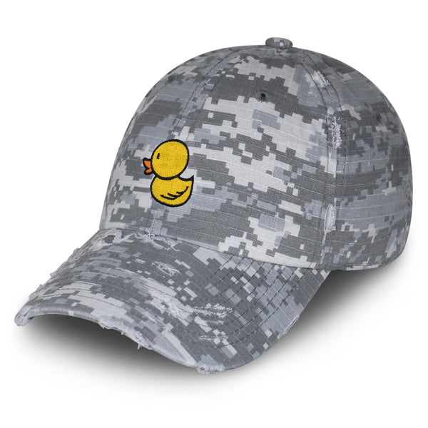 Duck Vintage Dad Hat Frayed Embroidered Cap Cute bird