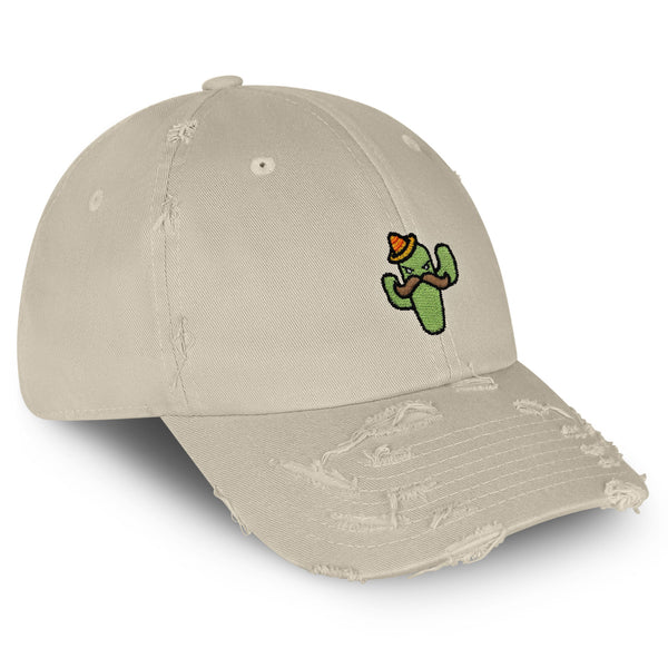 Cactus Vintage Dad Hat Frayed Embroidered Cap Cowboy Mexican, American