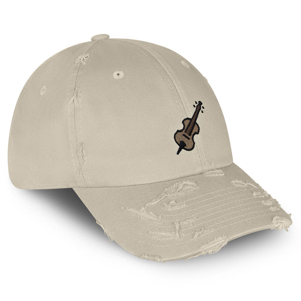 Cello Vintage Dad Hat Frayed Embroidered Cap Instrument Musician