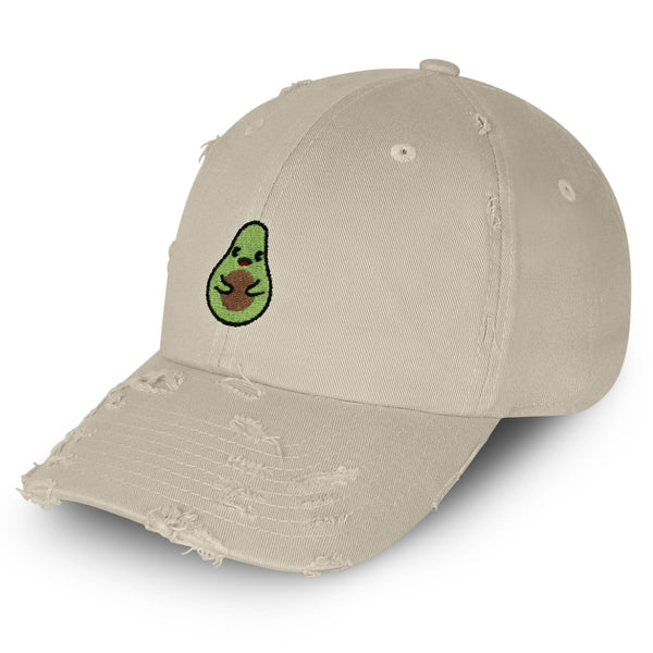 Avocado Vintage Dad Hat Frayed Embroidered Cap Farmers Market