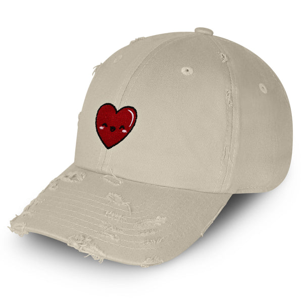 Cute Heart Vintage Dad Hat Frayed Embroidered Cap Health Healthy, Hospital