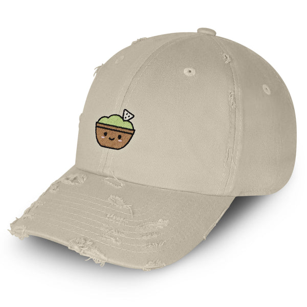 Chips and Guacamole Vintage Dad Hat Frayed Embroidered Cap Cute Foodie