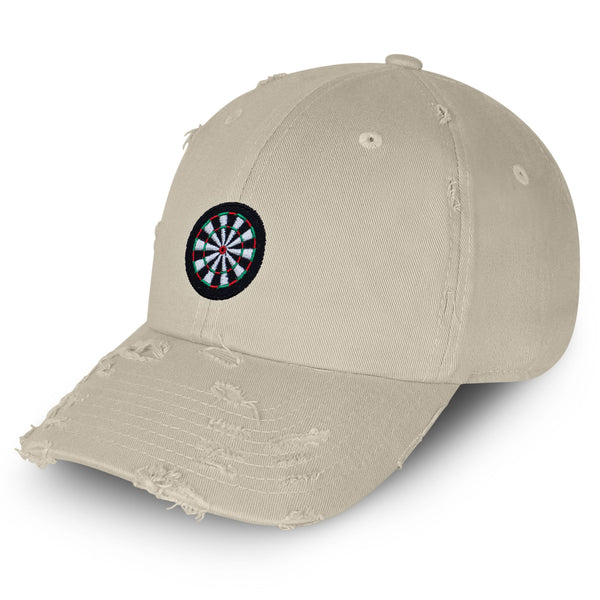 Dart Board Vintage Dad Hat Frayed Embroidered Cap Scoring