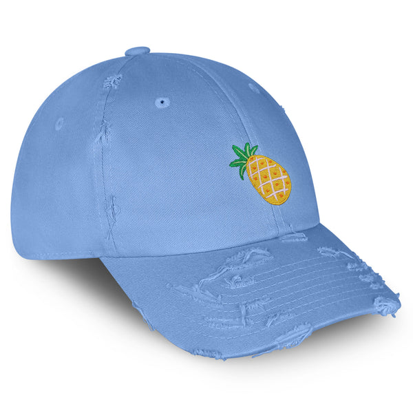 Papaya Fruit Vintage Dad Hat Frayed Embroidered Cap Pineapple