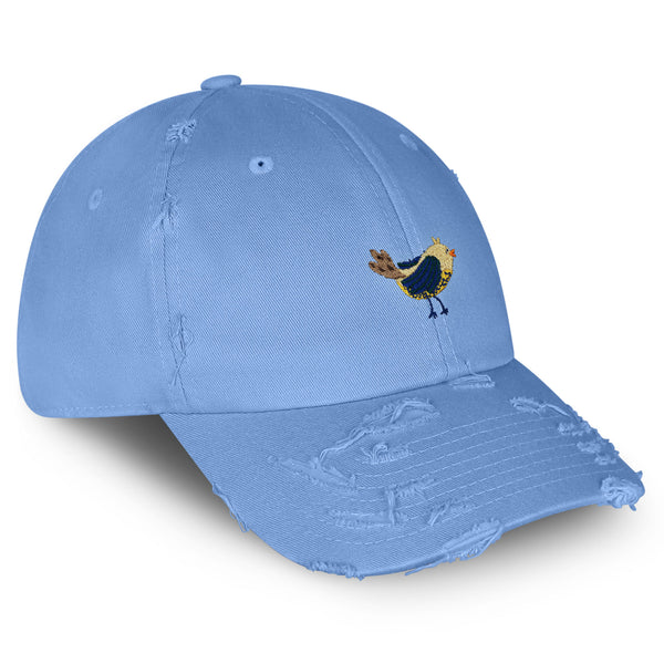 Bird Vintage Dad Hat Frayed Embroidered Cap Pigeon Dove