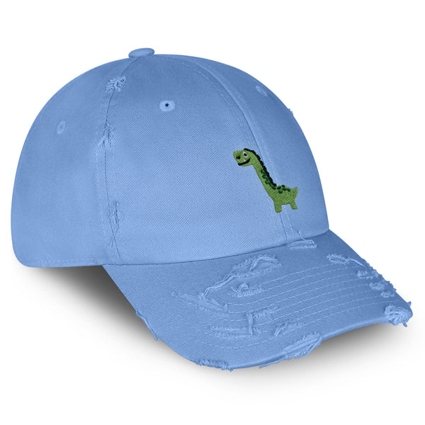 Apatosaurus Dinosaur Vintage Dad Hat Frayed Embroidered Cap Child Kid, Dino