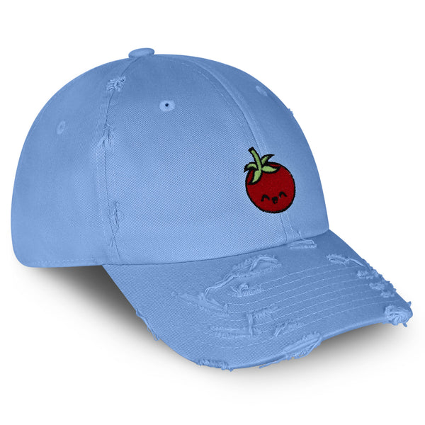 Tomato Vintage Dad Hat Frayed Embroidered Cap Vegetable Vegan