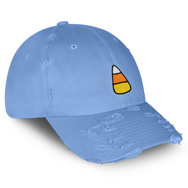 Candy Corn Vintage Dad Hat Frayed Embroidered Cap Snack Funny