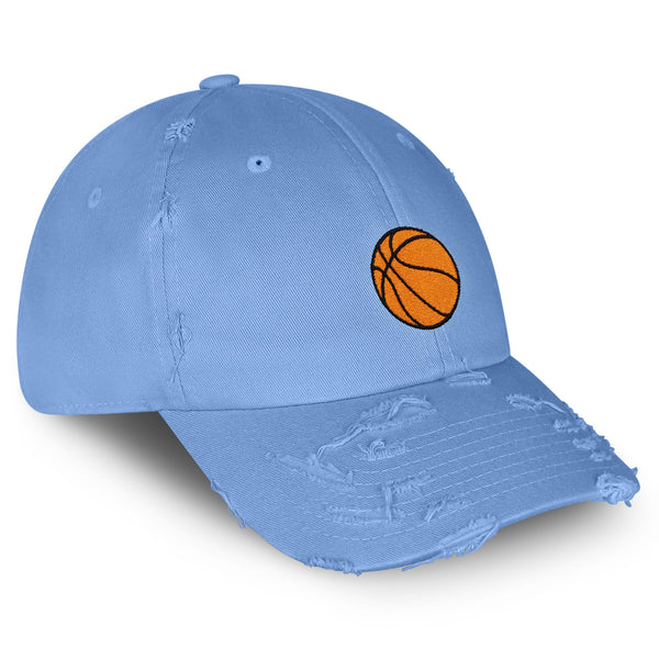 Basketball Vintage Dad Hat Frayed Embroidered Cap Sports