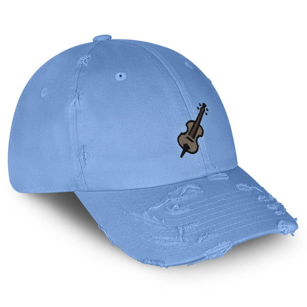 Cello Vintage Dad Hat Frayed Embroidered Cap Instrument Musician