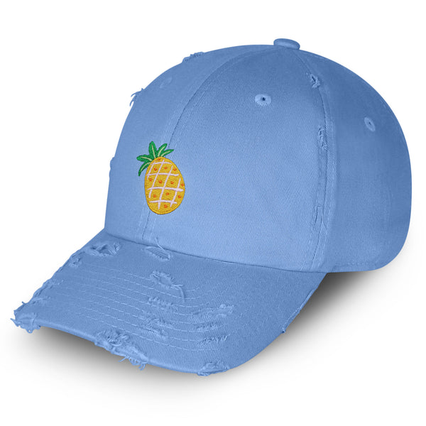 Papaya Fruit Vintage Dad Hat Frayed Embroidered Cap Pineapple