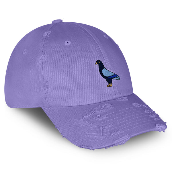 Pigeon Vintage Dad Hat Frayed Embroidered Cap Pigeon Dove