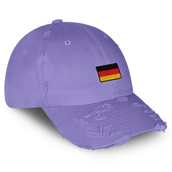 German Flag  Vintage Dad Hat Frayed Embroidered Cap Europe