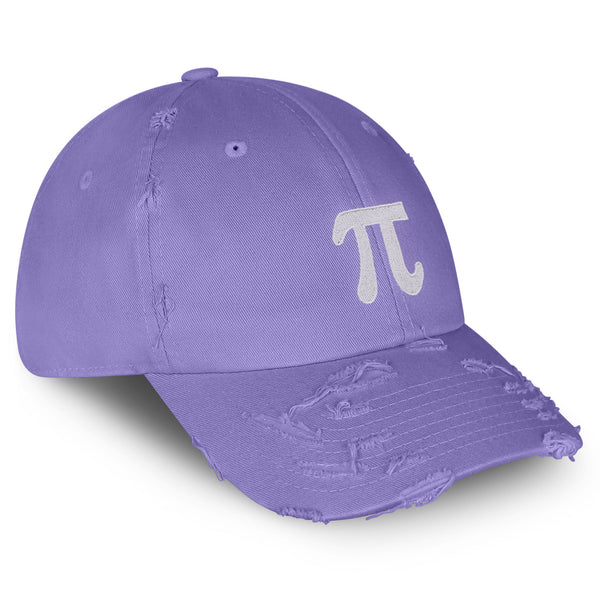 Pi Pie Vintage Dad Hat Frayed Embroidered Cap Math