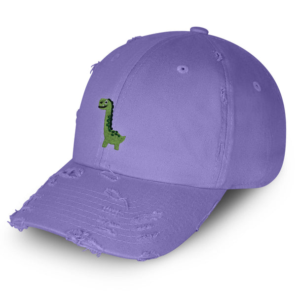 Apatosaurus Dinosaur Vintage Dad Hat Frayed Embroidered Cap Child Kid, Dino