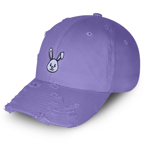 Easter Bunny Vintage Dad Hat Frayed Embroidered Cap Costume