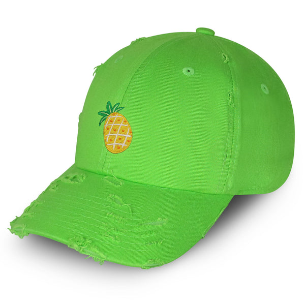 Papaya Fruit Vintage Dad Hat Frayed Embroidered Cap Pineapple