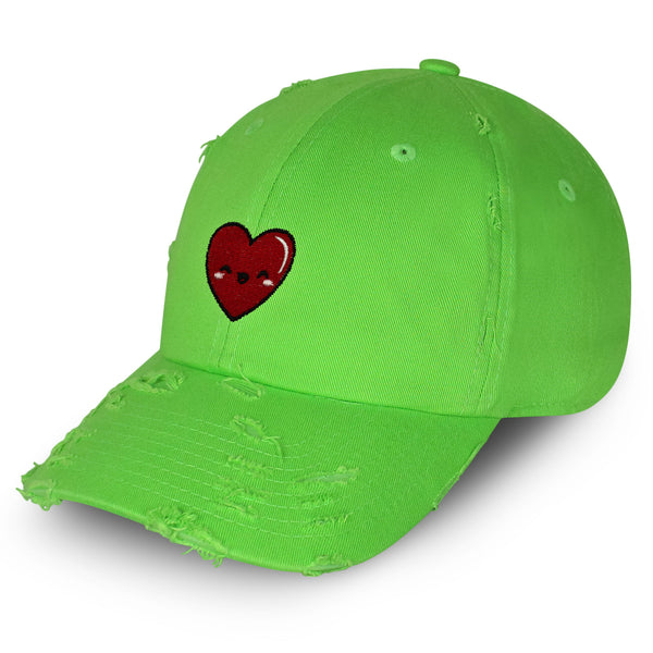 Cute Heart Vintage Dad Hat Frayed Embroidered Cap Health Healthy, Hospital