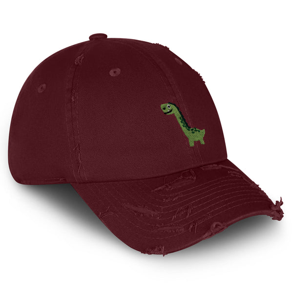 Apatosaurus Dinosaur Vintage Dad Hat Frayed Embroidered Cap Child Kid, Dino