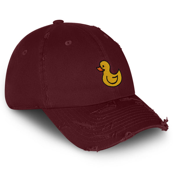 Duck Vintage Dad Hat Frayed Embroidered Cap Rubberduck Toy