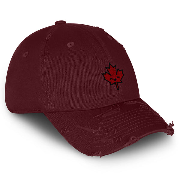 Canada Vintage Dad Hat Frayed Embroidered Cap Canadian Maple