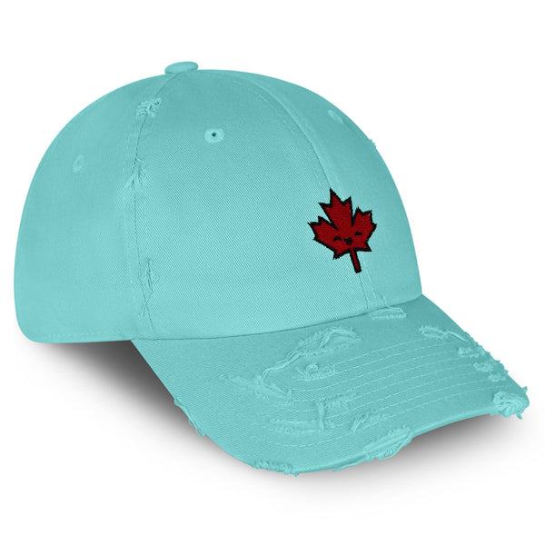 Canada Vintage Dad Hat Frayed Embroidered Cap Canadian Maple