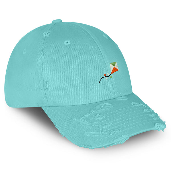 Kite Flying Vintage Dad Hat Frayed Embroidered Cap Activity Outdoor