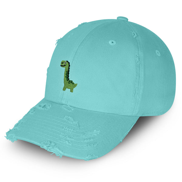 Apatosaurus Dinosaur Vintage Dad Hat Frayed Embroidered Cap Child Kid, Dino