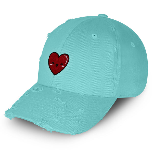 Cute Heart Vintage Dad Hat Frayed Embroidered Cap Health Healthy, Hospital