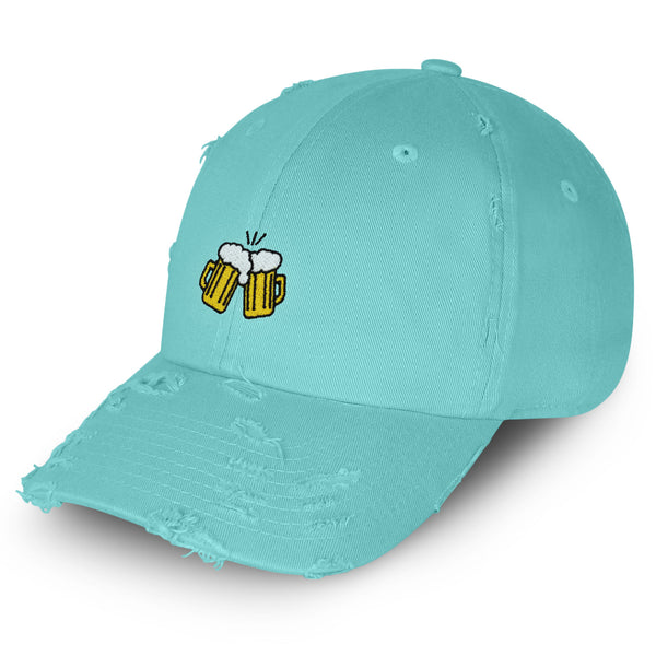 Cheers Vintage Dad Hat Frayed Embroidered Cap Beer