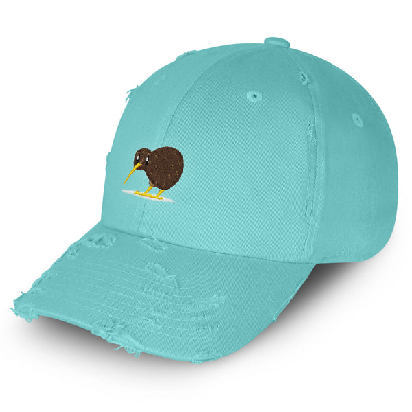 Kiwi Bird Vintage Dad Hat Frayed Embroidered Cap Funny