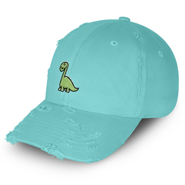 Dinosaur Vintage Dad Hat Frayed Embroidered Cap Cute