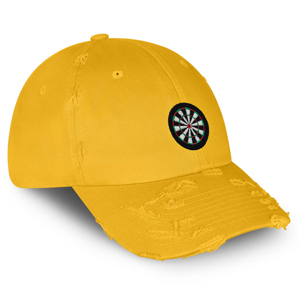 Dart Board Vintage Dad Hat Frayed Embroidered Cap Scoring