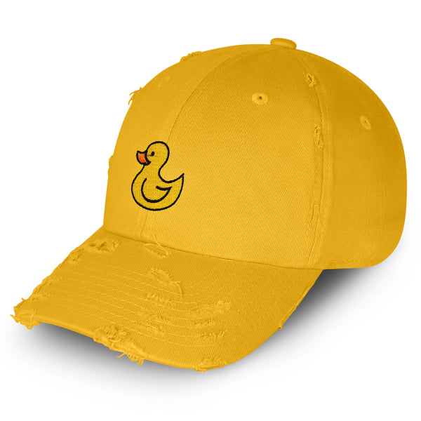 Duck Vintage Dad Hat Frayed Embroidered Cap Rubberduck Toy