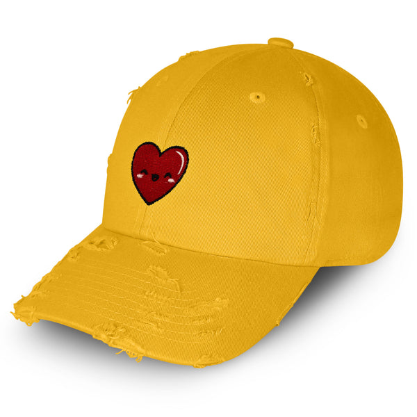 Cute Heart Vintage Dad Hat Frayed Embroidered Cap Health Healthy, Hospital