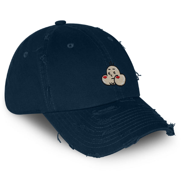 Funny Character Vintage Dad Hat Frayed Embroidered Cap Man Cartoon