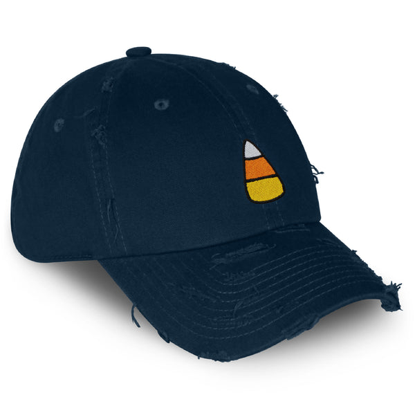 Candy Corn Vintage Dad Hat Frayed Embroidered Cap Snack Funny