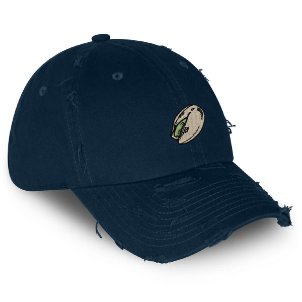 Pistachio Vintage Dad Hat Frayed Embroidered Cap Nut Funny