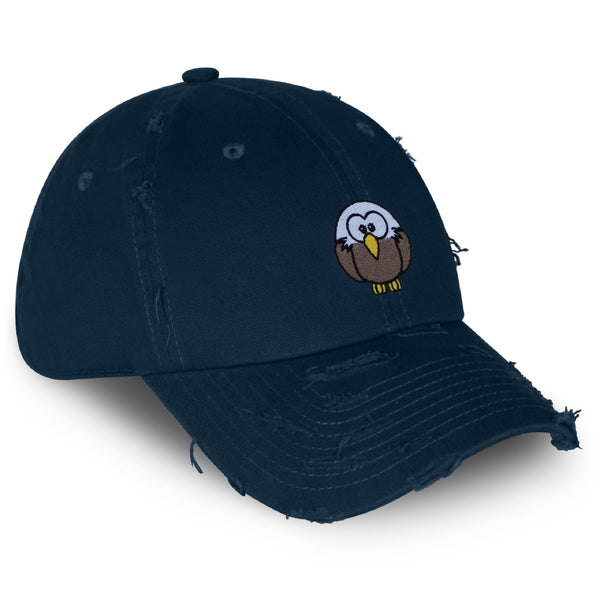 Eagle Vintage Dad Hat Frayed Embroidered Cap Cute