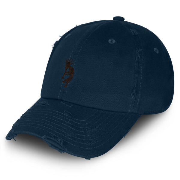 Kokopelli Vintage Dad Hat Frayed Embroidered Cap Indian Traditional