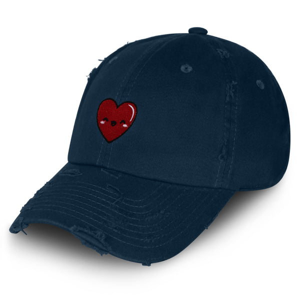 Cute Heart Vintage Dad Hat Frayed Embroidered Cap Health Healthy, Hospital