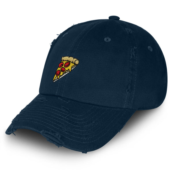 Pizza Vintage Dad Hat Frayed Embroidered Cap Delivery Pepperoni