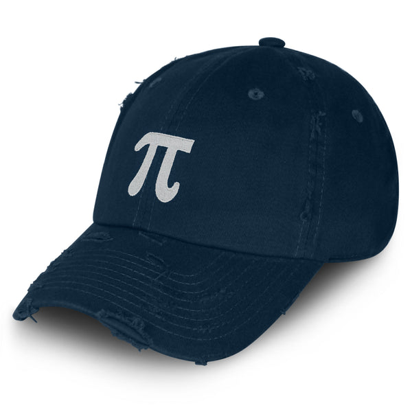 Pi Pie Vintage Dad Hat Frayed Embroidered Cap Math