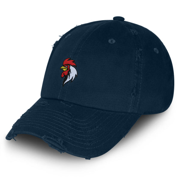 Chicken Vintage Dad Hat Frayed Embroidered Cap Chicken Neck